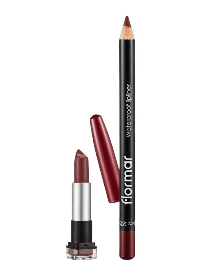 Flormar Power Pout Set – Matte Lipstick & Lip Liner Pencil - Image 1